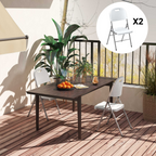 Folding Garden Chair Set with Steel Frame