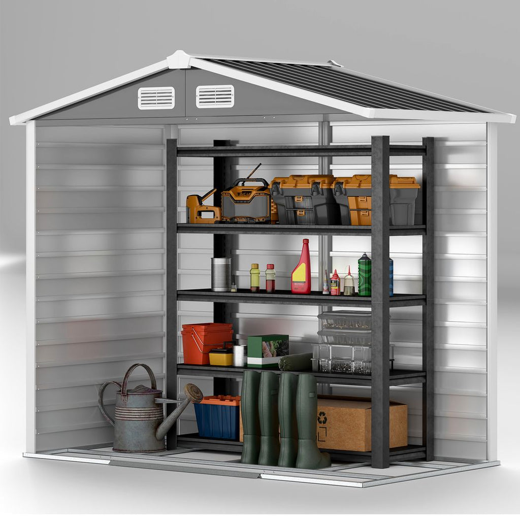 7 x 4ft Upgraded Metal Shed with Lock, Easy to Assemble