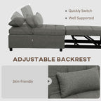 4-in-1 Pull Out Sleeper Chair Bed with Pockets