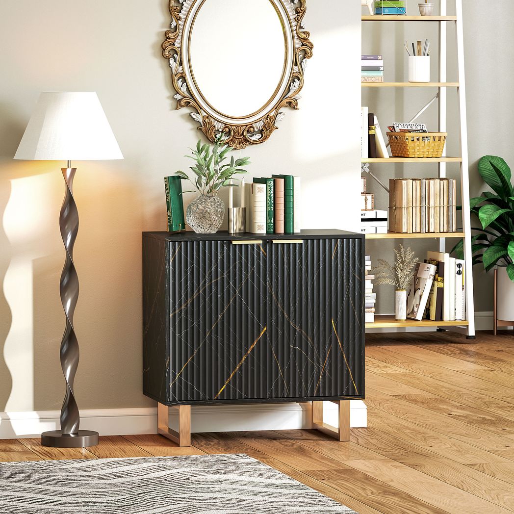 Sideboard, Buffet Cabinet with 2 Doors and Adjustable Shelves