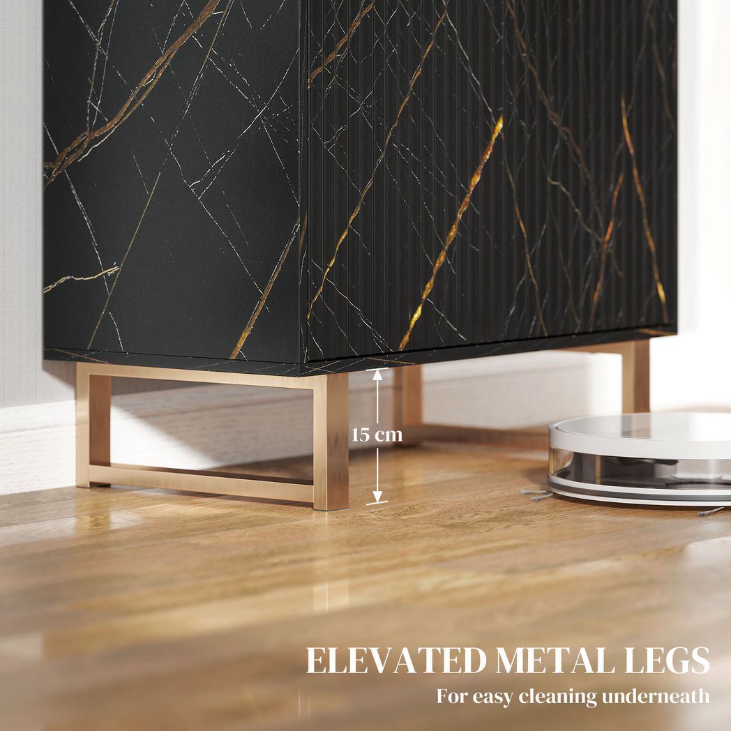 Sideboard, Buffet Cabinet with 2 Doors and Adjustable Shelves