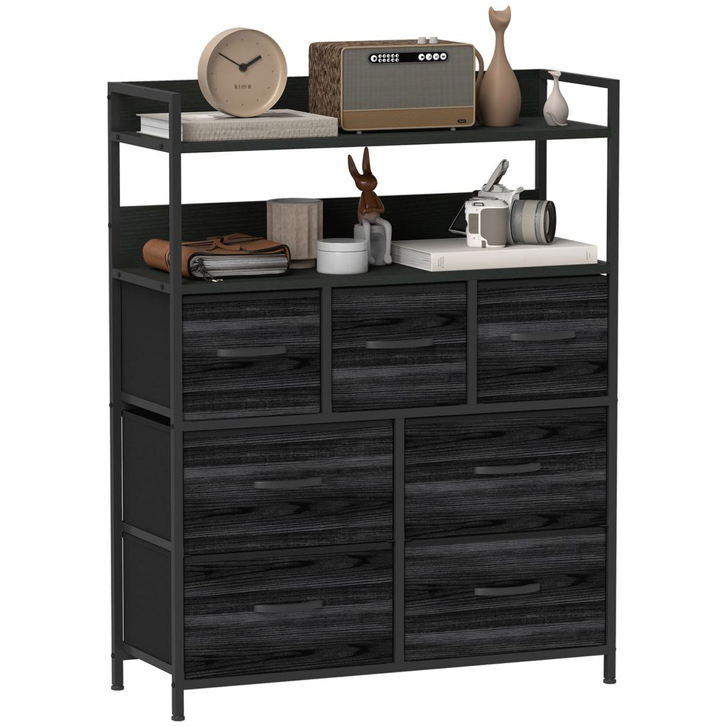Bedroom Chest of Drawers 7 Drawer Dresser w/ Shelves