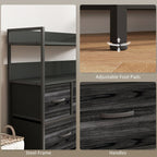 Bedroom Chest of Drawers 7 Drawer Dresser w/ Shelves