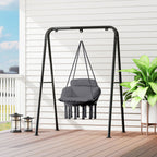 Hammock Chair, Boho Hanging Swing Chair with Cushion