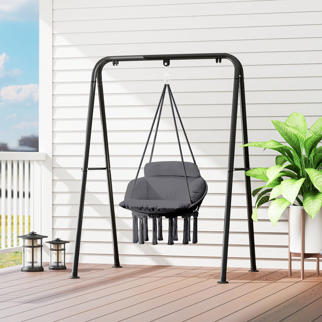 Hammock Chair, Boho Hanging Swing Chair with Cushion
