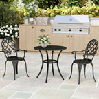3PCs Bistro Set, Aluminium Garden Table and Chairs