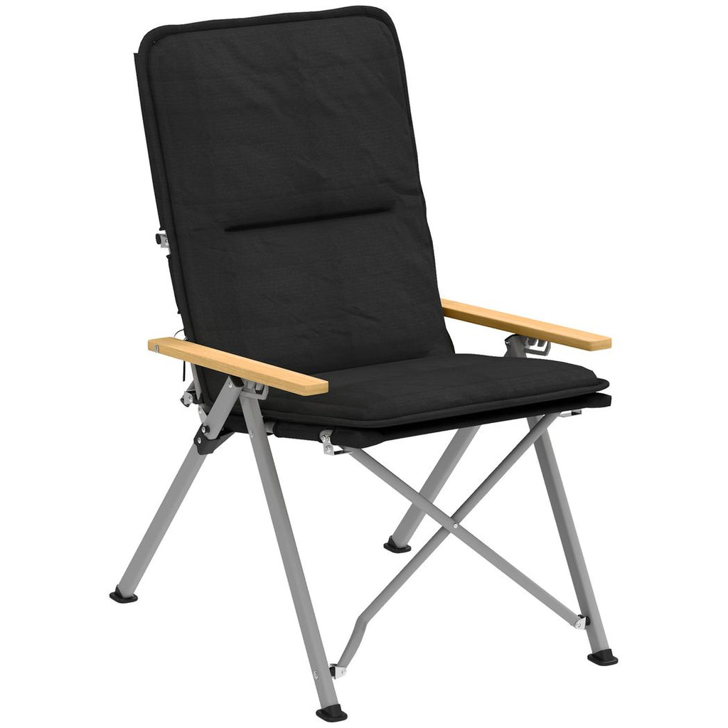 Padded Camp Chair Outdoor High Back Folding Recliner with Bag