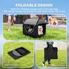 Folding Fabric Soft Pet Crate Dog Cat Travel Carrier Cage