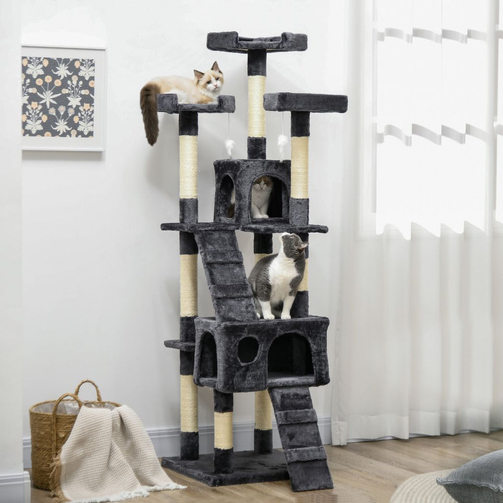Cat Tree Scratcher Activity Centre, Condo Scratching Post Toy Bed