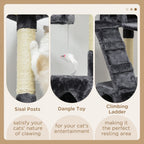 Cat Tree Scratcher Activity Centre, Condo Scratching Post Toy Bed