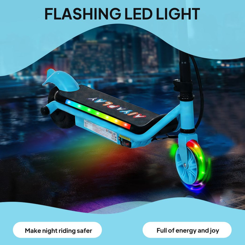 Electric Scooter for 6-14 with Dual Brakes & Colourful Light