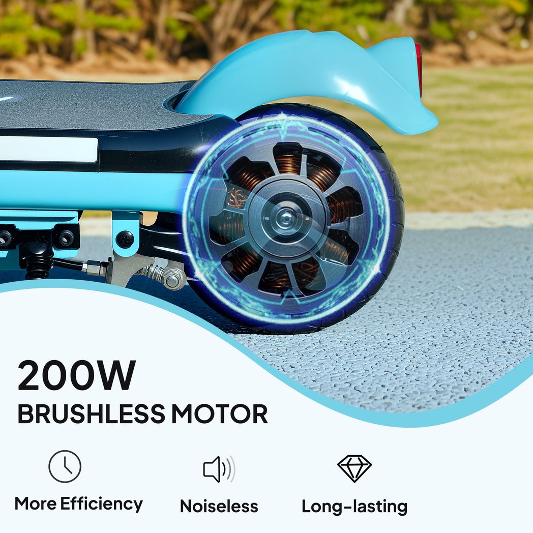 Electric Scooter for 6-14 with Dual Brakes & Colourful Light