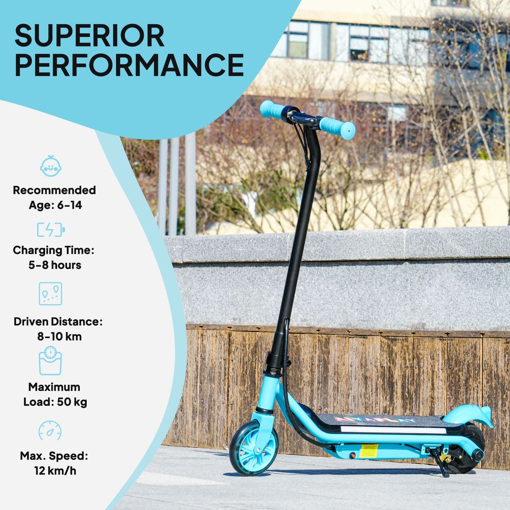 Electric Scooter for 6-14 with Dual Brakes & Colourful Light