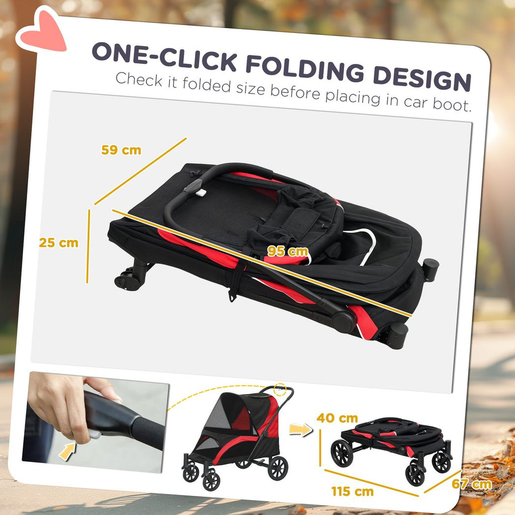 Easy Folding Pet Stroller for Large Dogs
