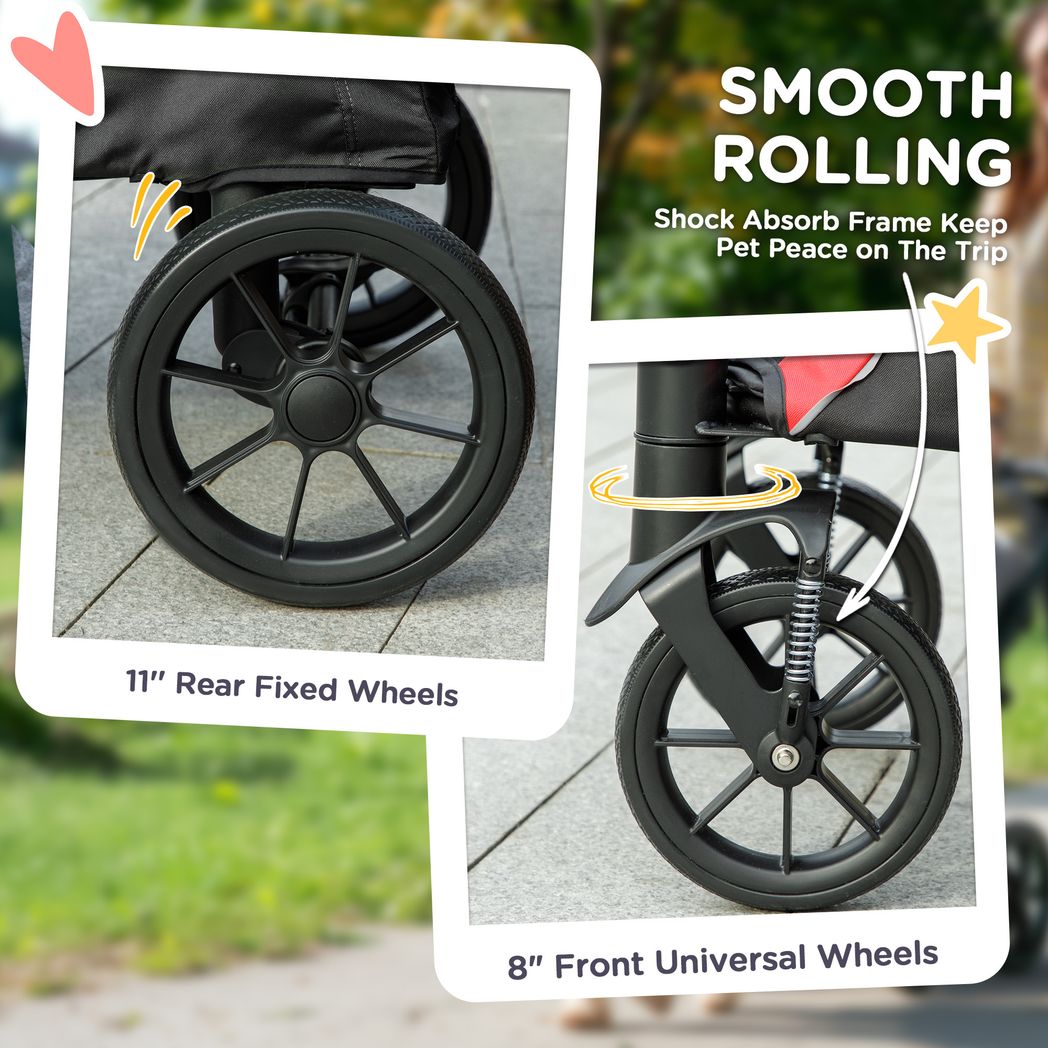 Easy Folding Pet Stroller for Large Dogs