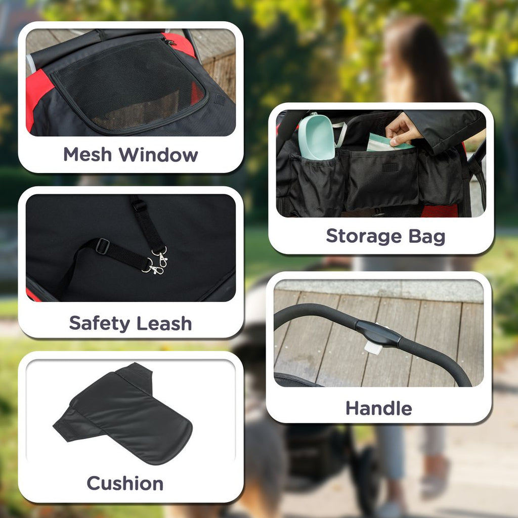 Easy Folding Pet Stroller for Large Dogs