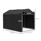 Garden Tool Storage Shed with Roll-up Zipper Door