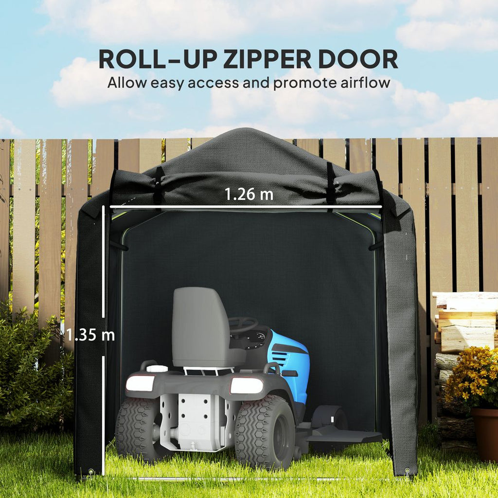 Garden Tool Storage Shed with Roll-up Zipper Door