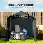 Garden Tool Storage Shed with Roll-up Zipper Door