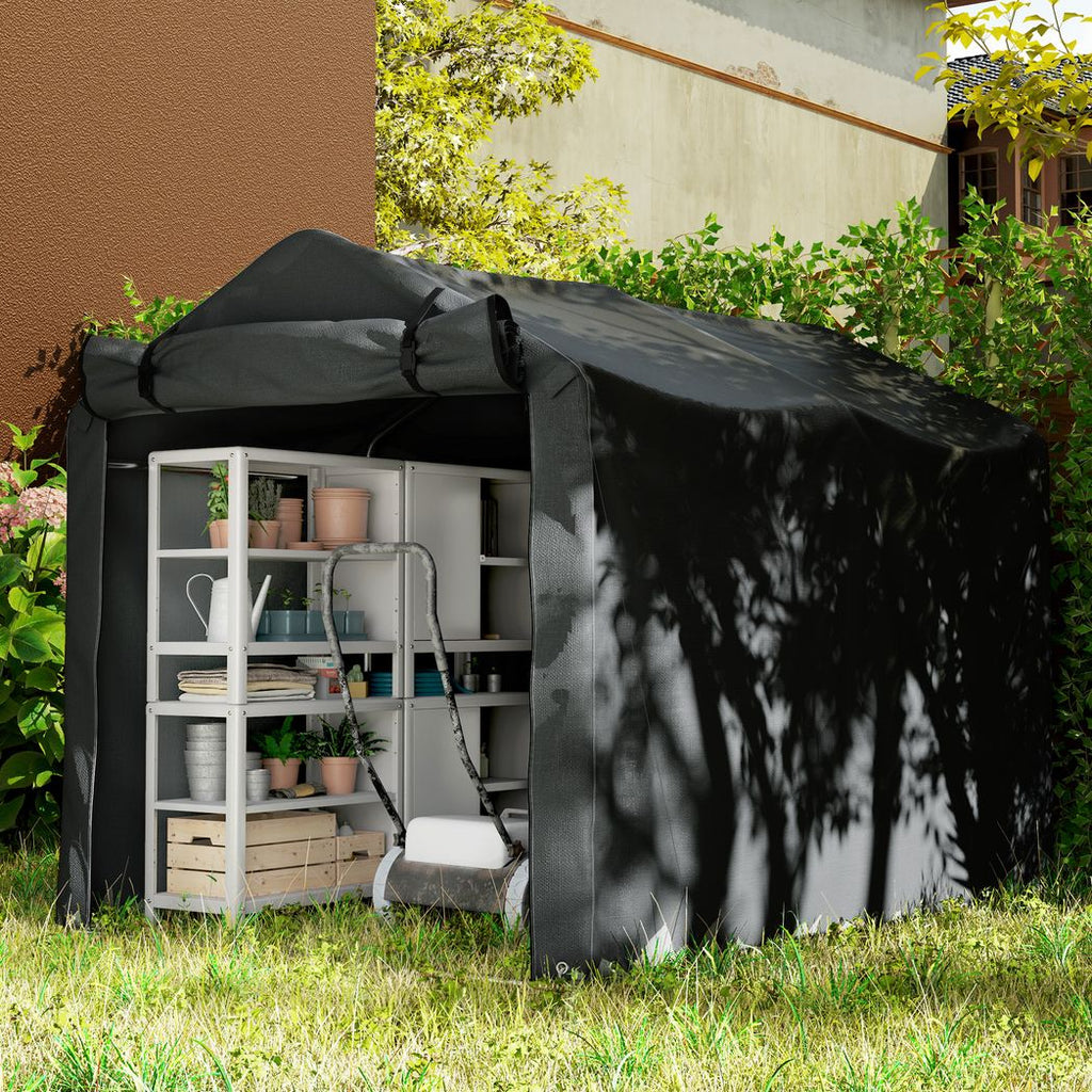 Garden Tool Storage Shed with Roll-up Zipper Door