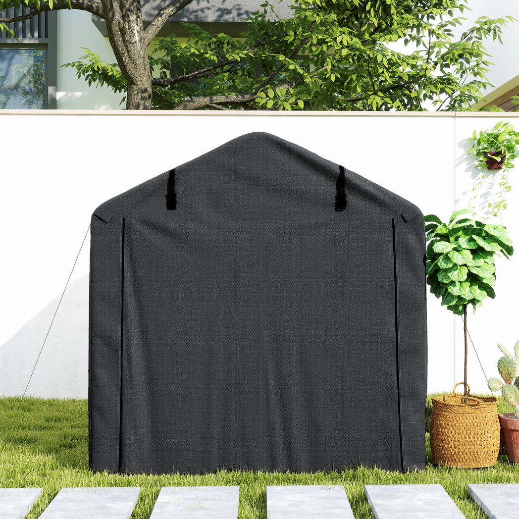 Garden Tool Storage Shed with Roll-up Zipper Door