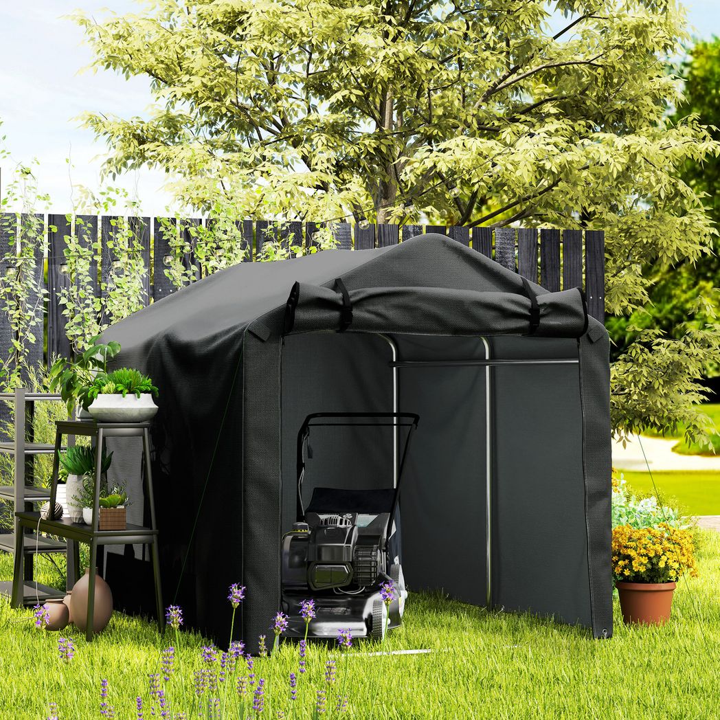 Garden Tool Storage Shed with Roll-up Zipper Door