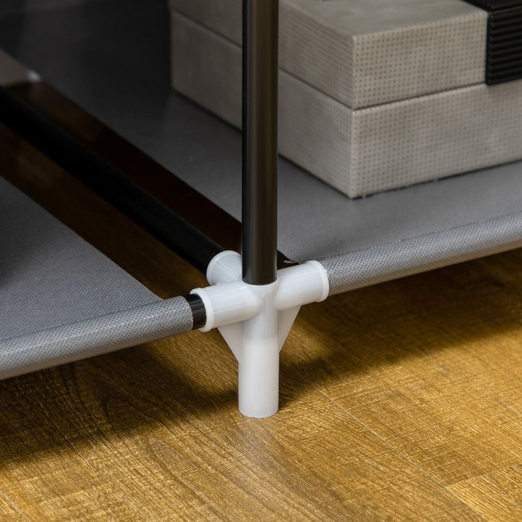 Fabric Wardrobe w/ Shelves Hanging Rail Foldable Closets
