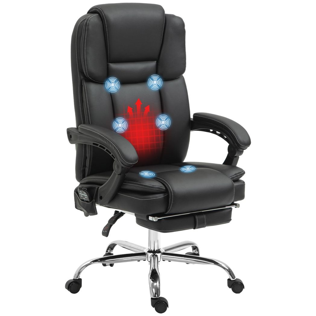Massage Office Chair, PU Leather High Back Recliner