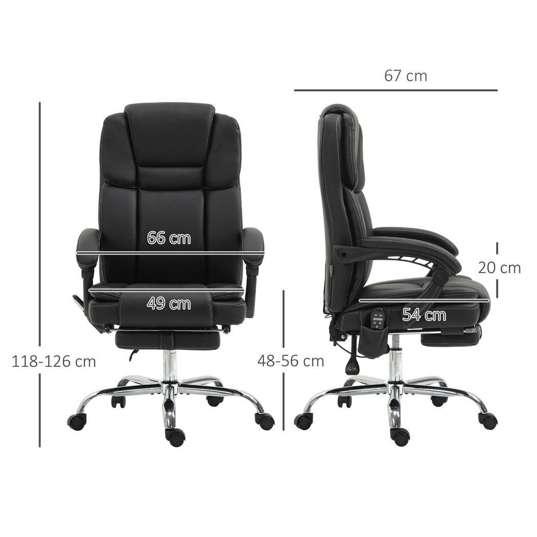 Massage Office Chair, PU Leather High Back Recliner