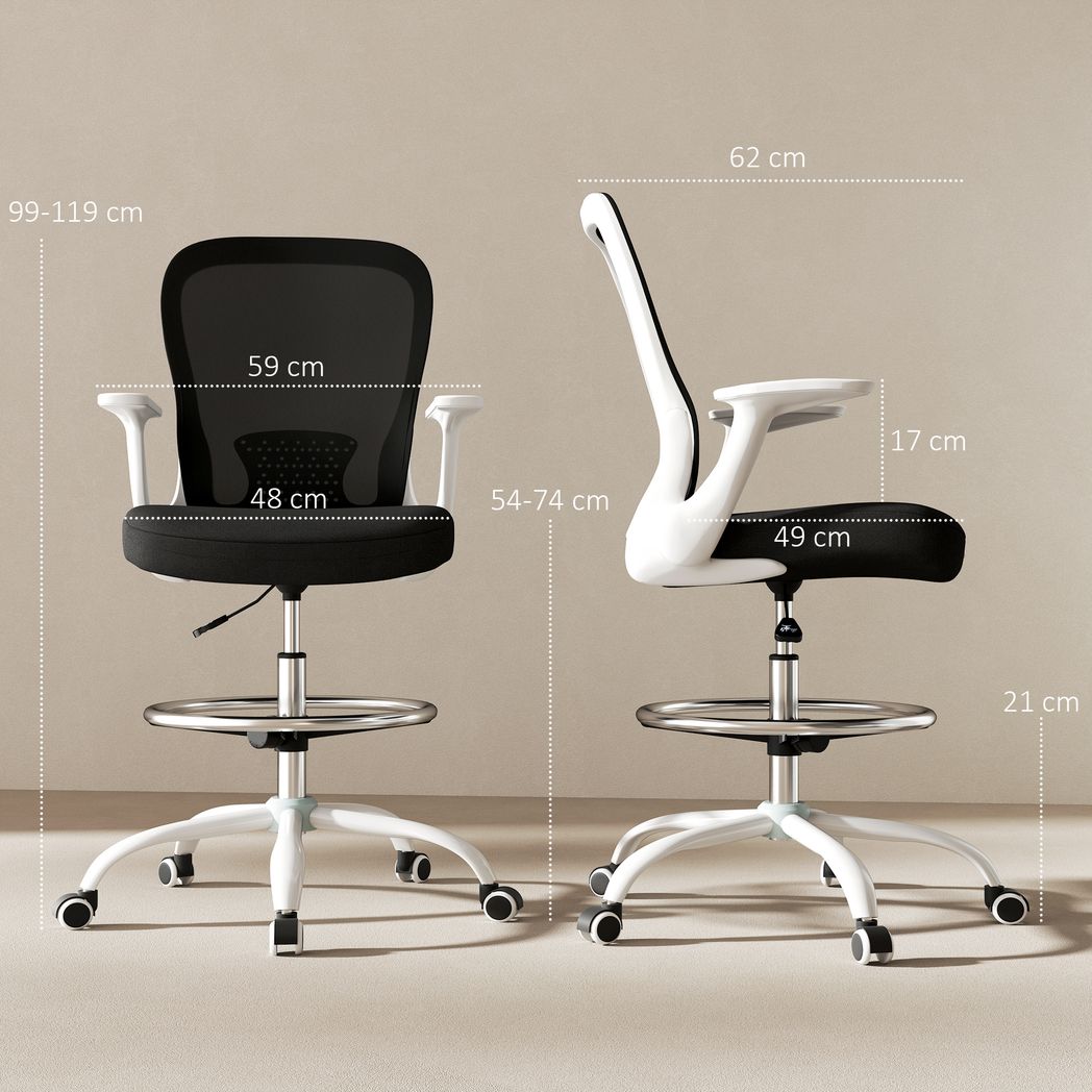 Mesh Draughtsman Chair, Ergonomic Drafting Chair