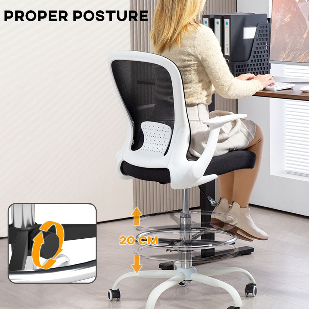 Mesh Draughtsman Chair, Ergonomic Drafting Chair