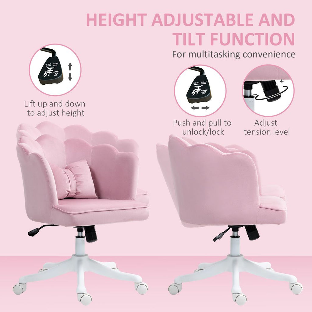 Armless Desk Chair Home Office Chair w/ Wide Seat Tilt Function