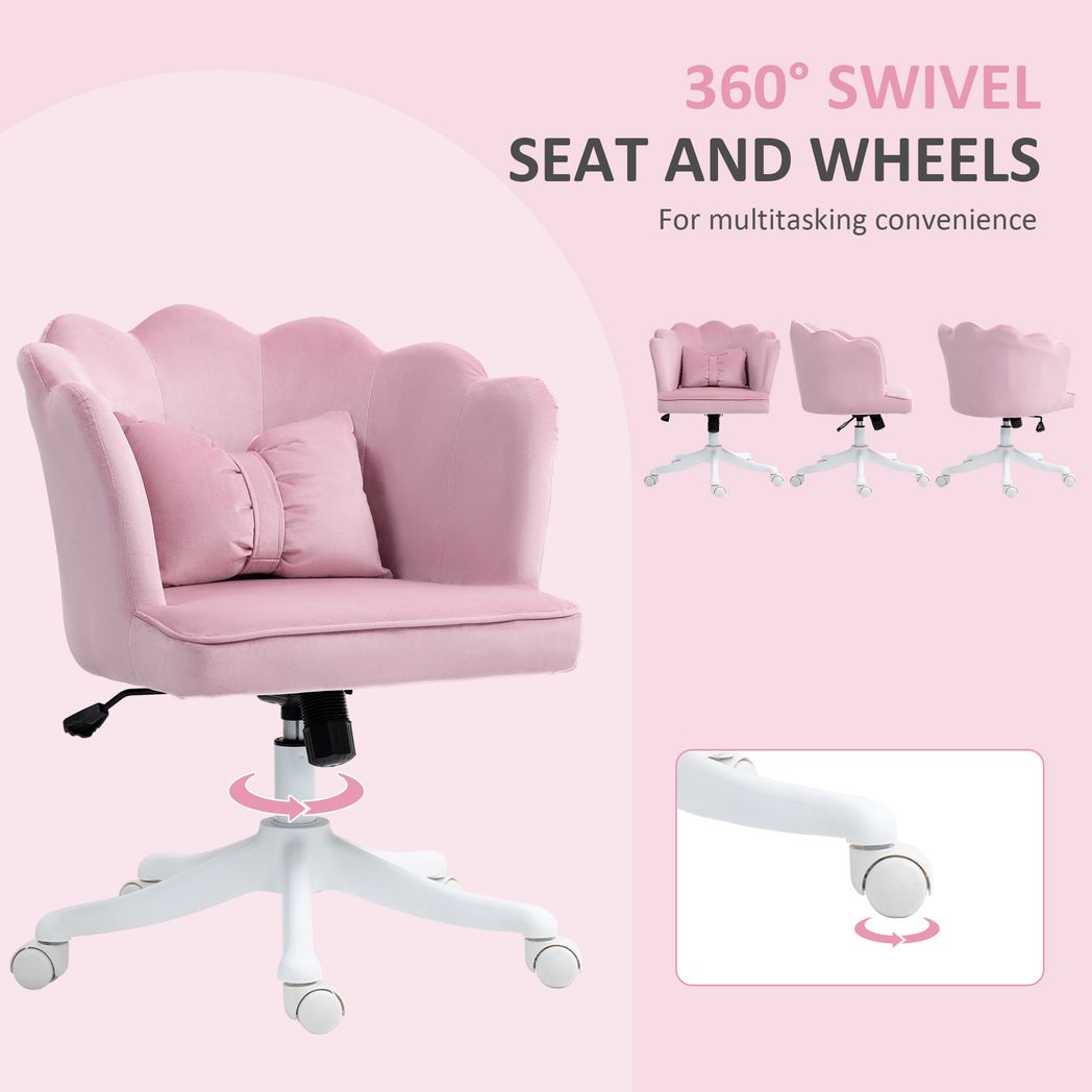 Armless Desk Chair Home Office Chair w/ Wide Seat Tilt Function