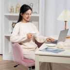 Armless Desk Chair Home Office Chair w/ Wide Seat Tilt Function