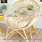 Outdoor Seat Cushions Set of 2 Tufted Round Chair Pads
