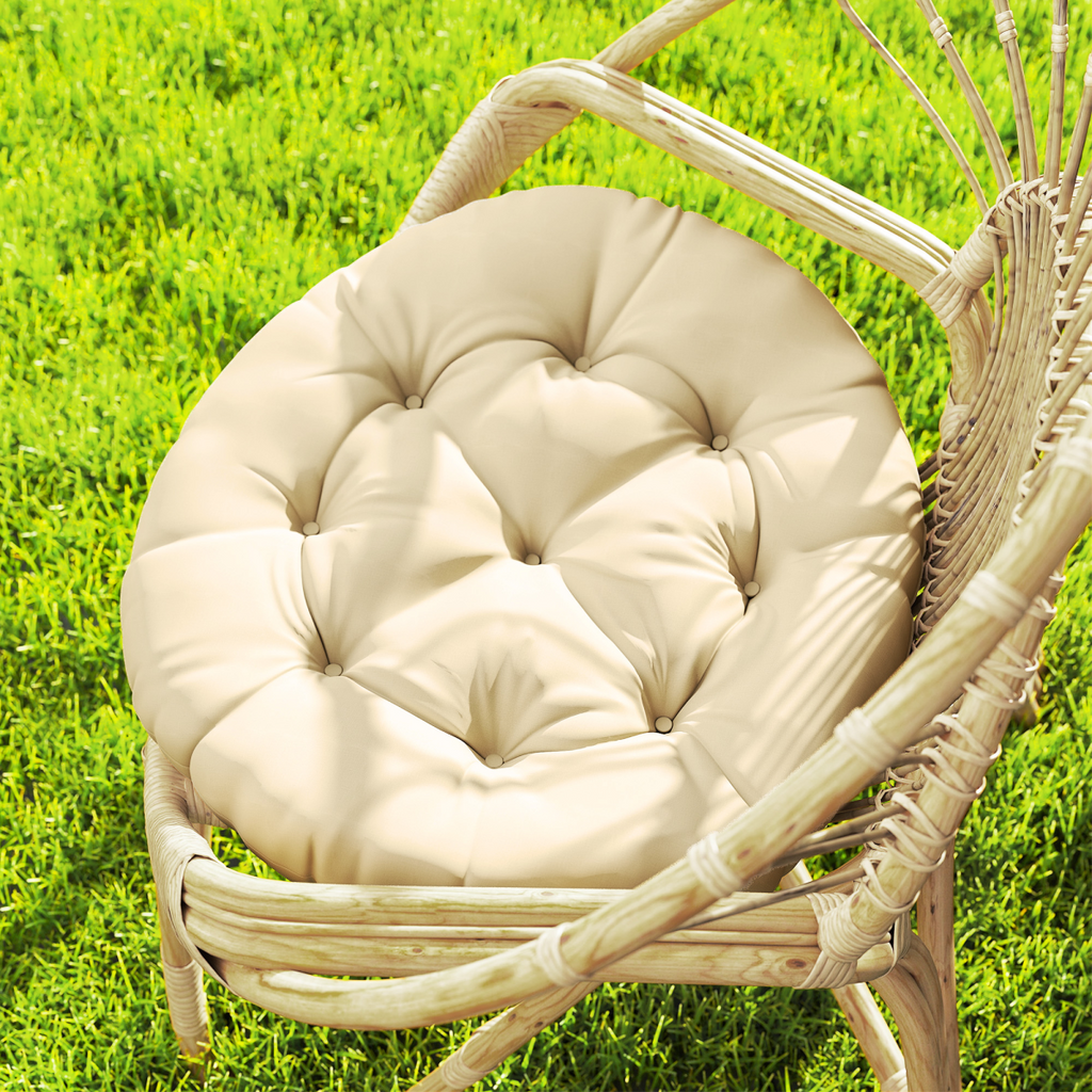 Outdoor Seat Cushions Set of 2 Tufted Round Chair Pads