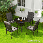 Set of 4 Garden Chair Cushions, Outdoor Seat Pads