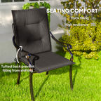 Set of 4 Garden Chair Cushions, Outdoor Seat Pads