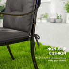 Set of 4 Garden Chair Cushions, Outdoor Seat Pads