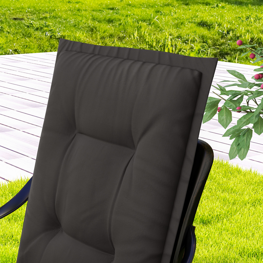 Set of 4 Garden Chair Cushions, Outdoor Seat Pads