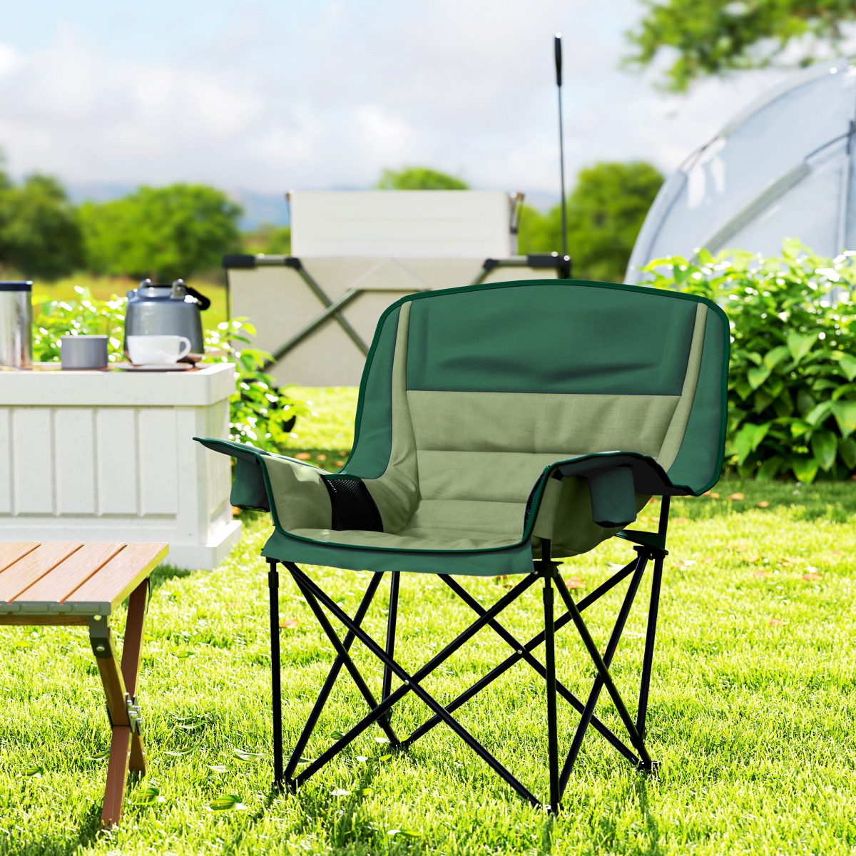 Camping Chair for Adults, Padded Folding Chair