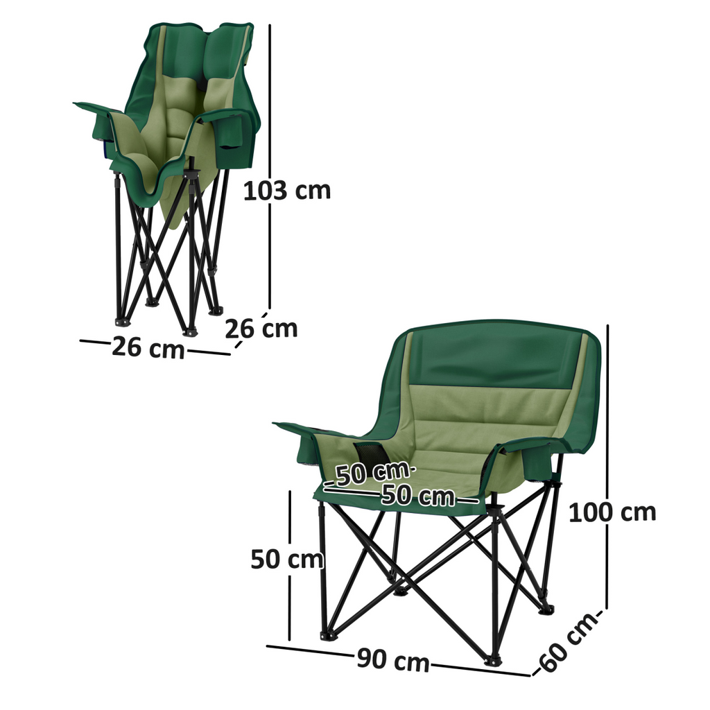 Camping Chair for Adults, Padded Folding Chair