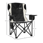 Set of 2 Padded Folding Picnic Chairs with Cooler Bag