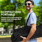 Set of 2 Padded Folding Picnic Chairs with Cooler Bag