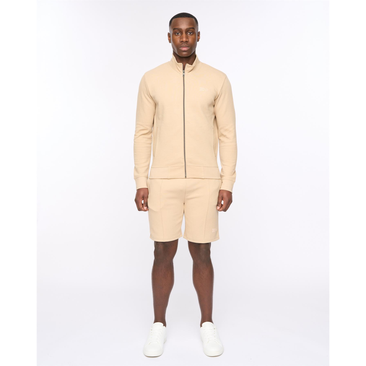 Hannings Zip Thru Hoodie Stone