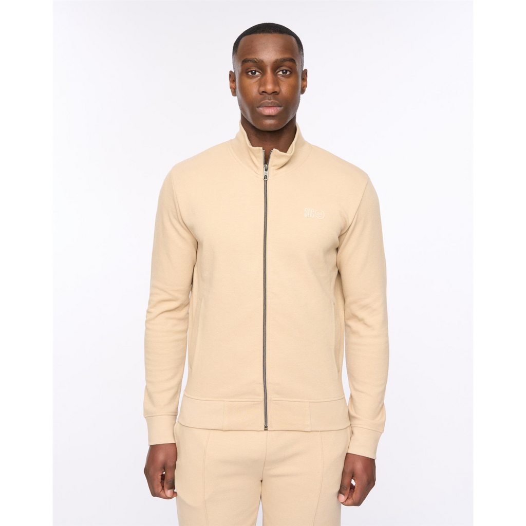 Hannings Zip Thru Hoodie Stone