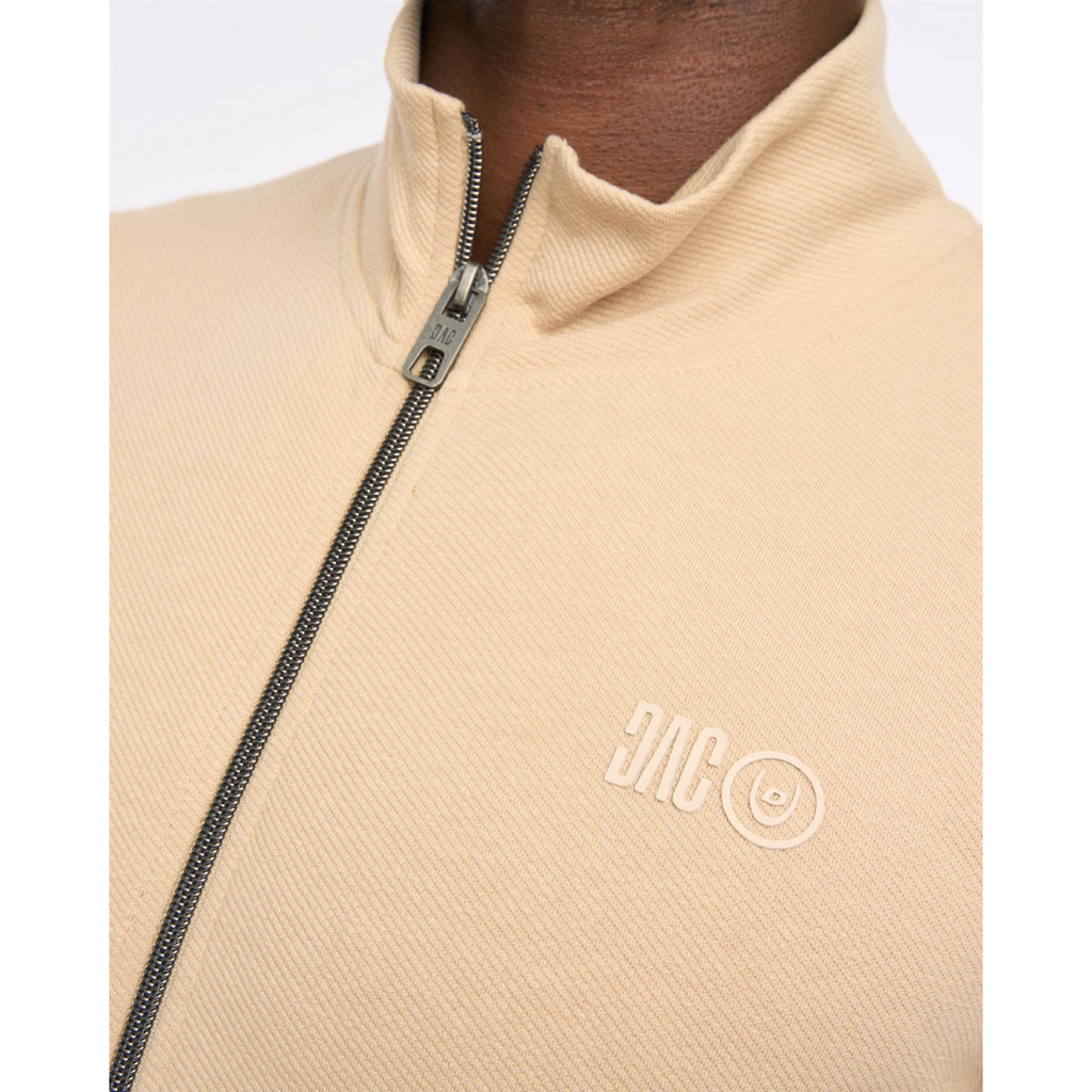 Hannings Zip Thru Hoodie Stone
