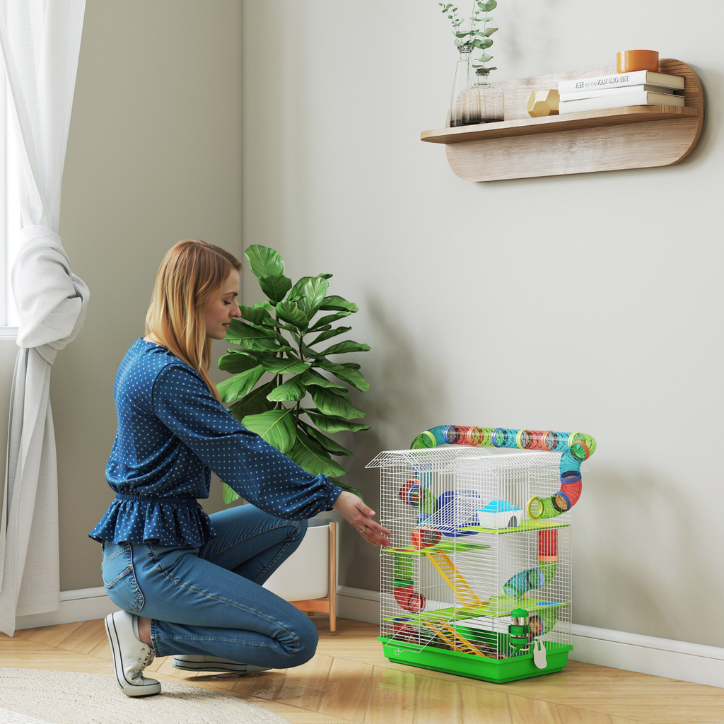 5 Tiers Hamster Cage Animal Travel Carrier Habitat