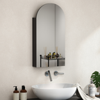 Bathroom Mirror Cabinet with Adjustable Glass Shelves