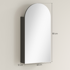 Bathroom Mirror Cabinet with Adjustable Glass Shelves